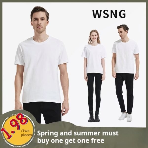 SG, Local Seller🔥 Limited Time Sale! WSNG 2025 Summer Pure Cotton T-Shirt | Breathable & Versatile, Buy One Get One Free!